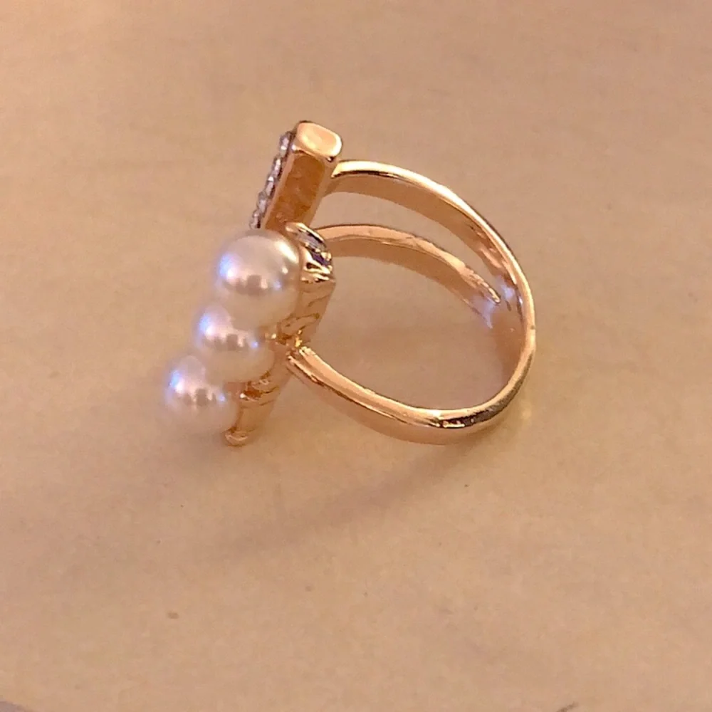 Pearl + Crystal Statement Ring